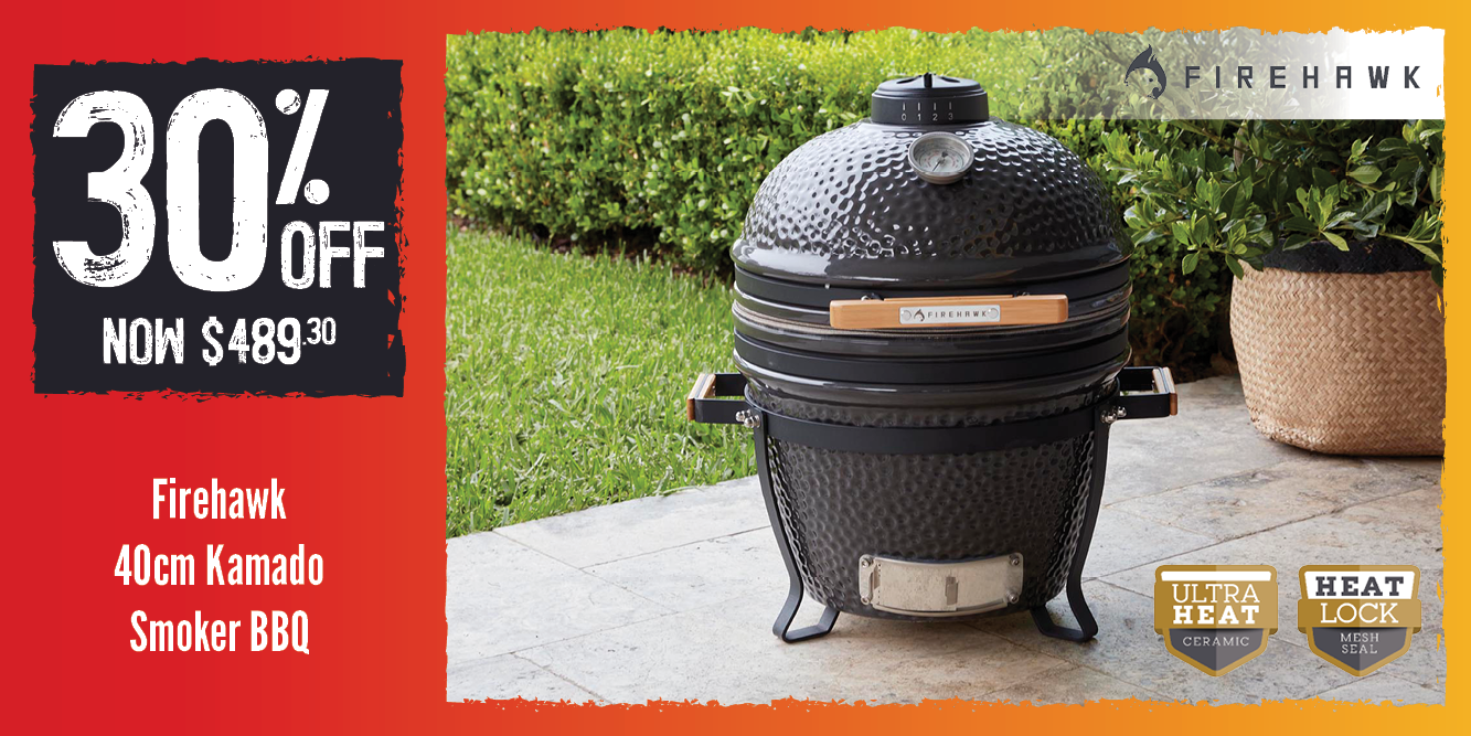 Now $489.30 30% Off Firehawk 40cm Smoker | Shop Now